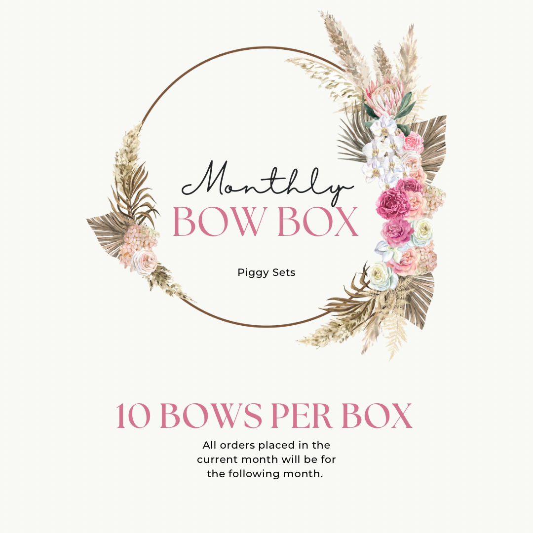 Monthly Bow Box - Piggy Sets